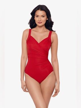 Miraclesuit Sanibel One Piece in Cayenne - Size 10 LONG